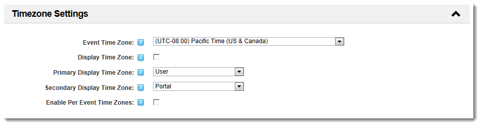 Timezone Settings